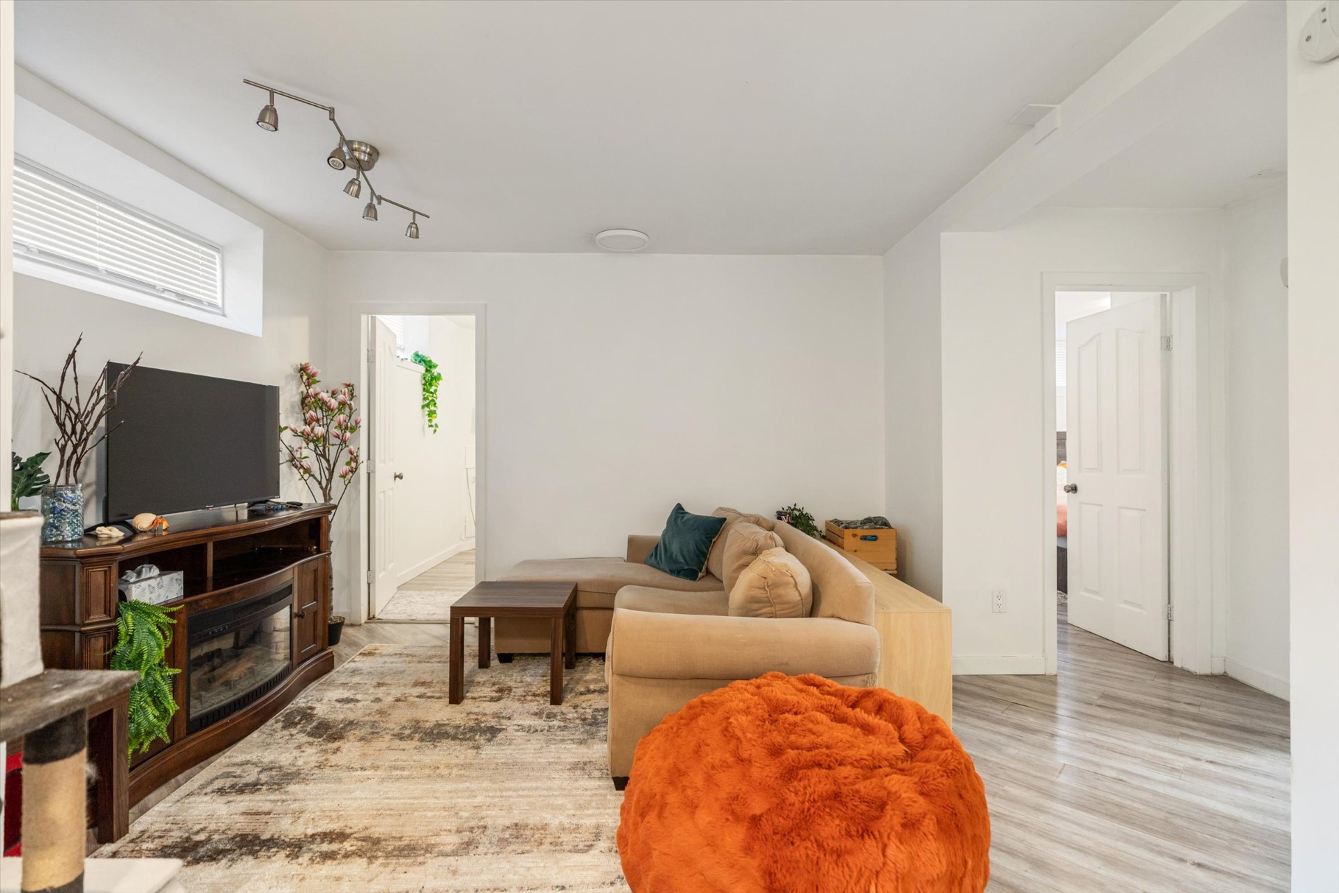 Lower-level suite living area